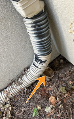 Underground Piping Disconnect From Downspout