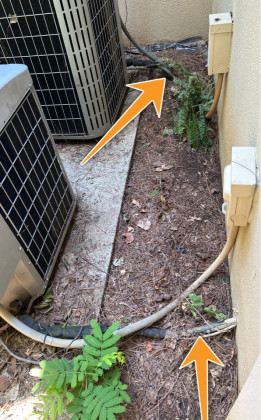 Insulation Damage At Exterior Refrigerant Lines