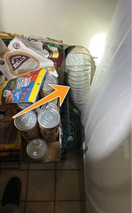 Flexible Vent Piping Noted At Dryer