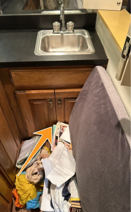 Sink Cabinet Access Limited Or Obstructed