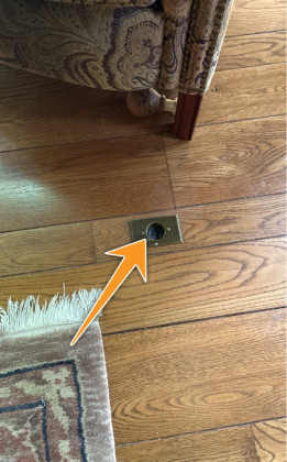 Cover Missing At Floor Outlet