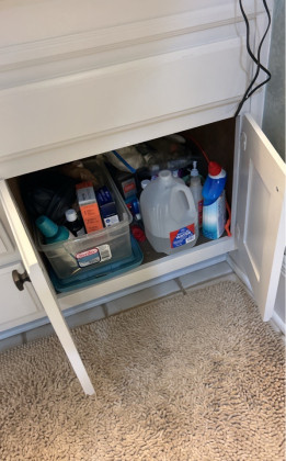 Sink Cabinet Access Limited Or Obstructed